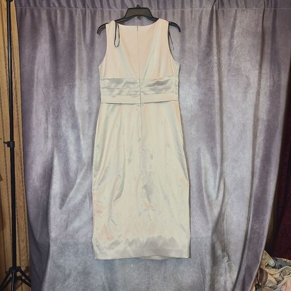 Vince Camuto Ivory Satin Midi Dress Size NWT - Picture 5 of 6